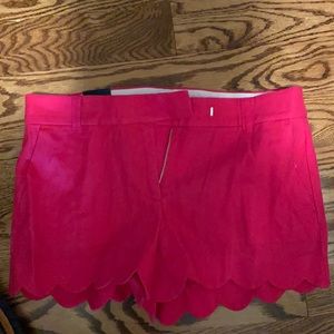 Hot pink Scalloped Shorts